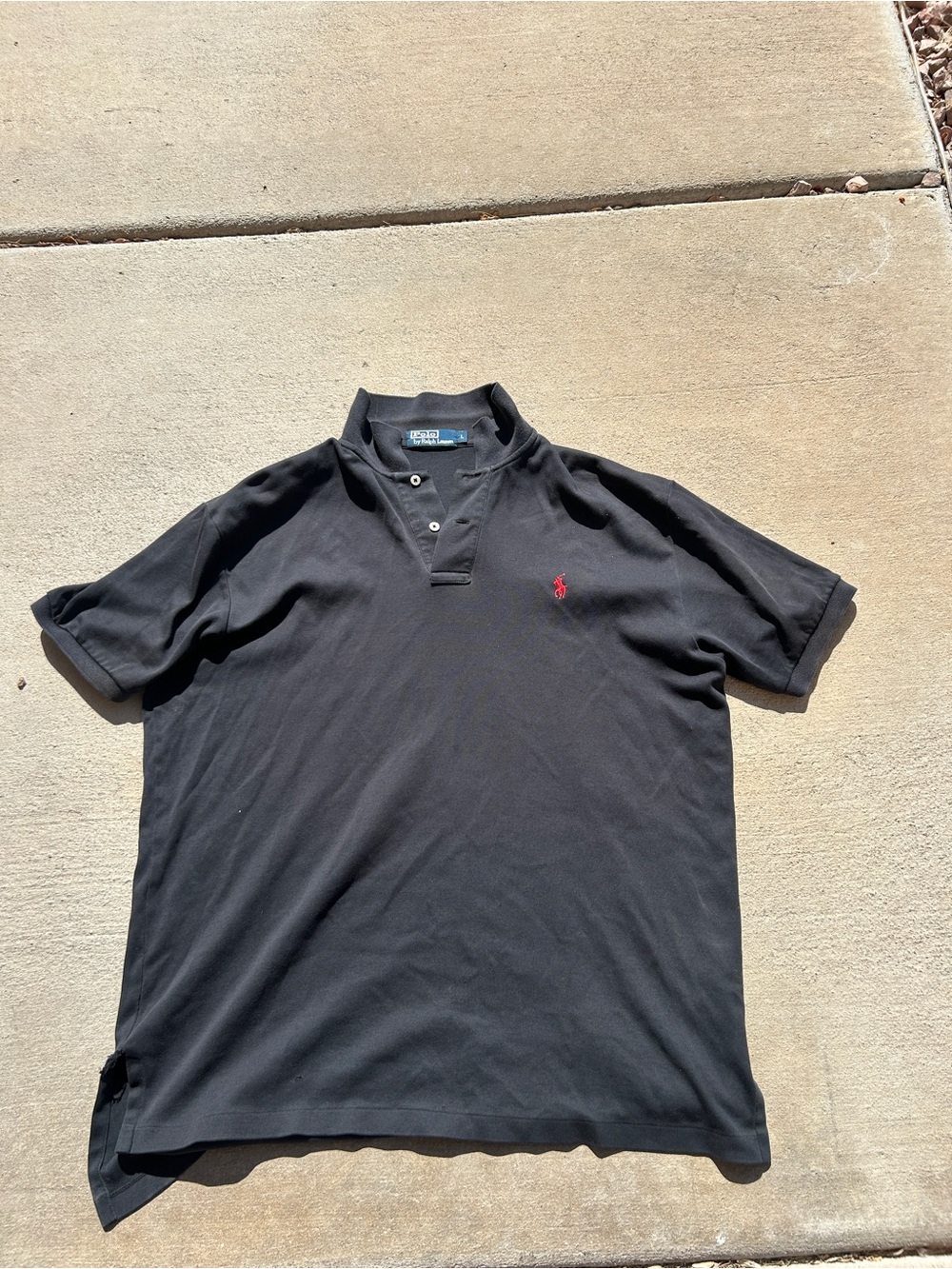 Polo by Ralph Lauren Black Short-Sleeve Polo with Red Pony